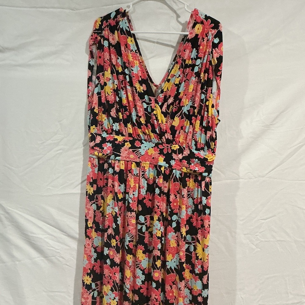 Modcloth Black Floral Maxi Dress